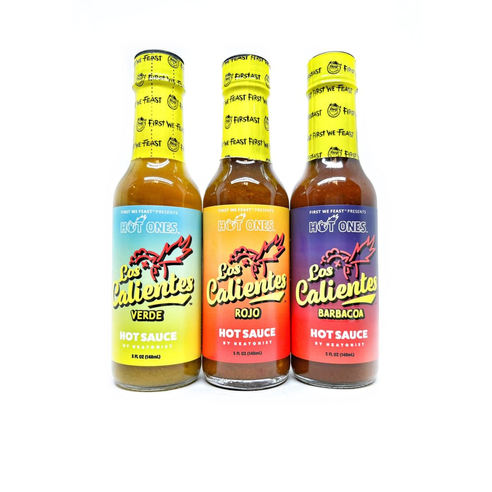 Los Calientes Verde/Rojo/Barbacoa 3pk - Hot Sauce
