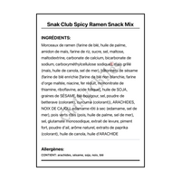 Snak Club Spicy Ramen Snack Mix - Ingrédients Français