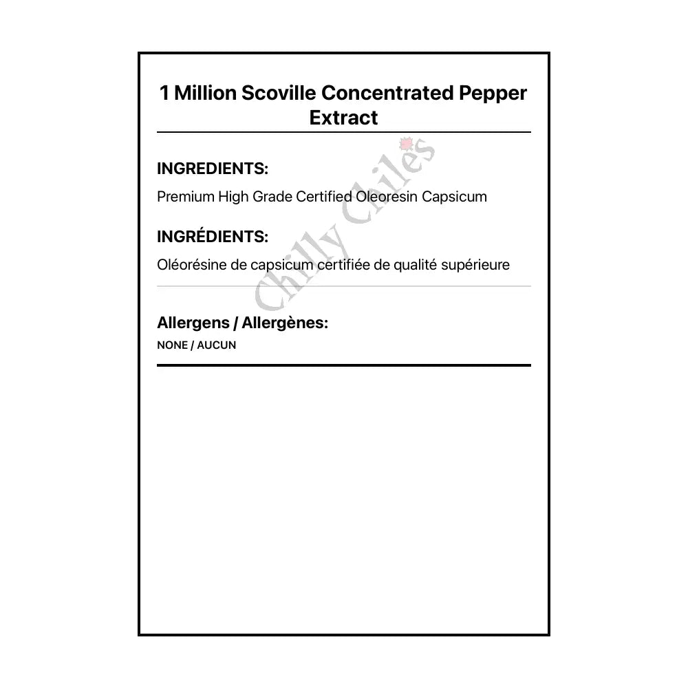 1 Million Scoville Concentrated Pepper Extract - Extracts