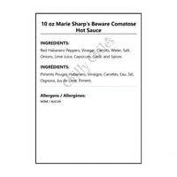 10 oz Marie Sharp’s Beware Comatose Hot Sauce - Hot Sauce