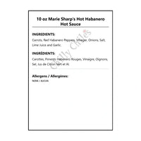 10 oz Marie Sharp’s Hot Habanero Hot Sauce - Hot Sauce