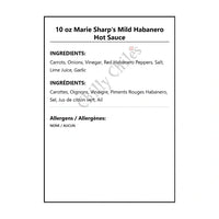10 oz Marie Sharp’s Mild Habanero Hot Sauce - Hot Sauce