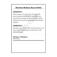 Maritime Madness Bacon Brittle - Bilingual Ingredients