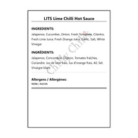 LITS Lime Chilli Hot Sauce - Bilingual Ingredients