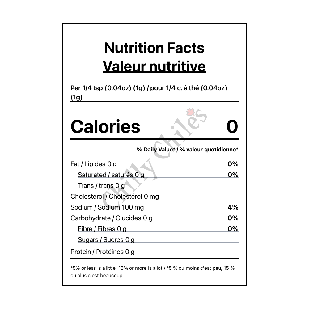 Slap Ya Mama Cajun Seasoning Low Sodium Blend - Canadian Nutrition Facts