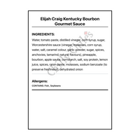 Elijah Craig Kentucky Bourbon Gourmet Sauce - Bilingual Ingredients