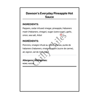 Dawson's Everyday Pineapple Hot Sauce - Canadian Nutrition Facts