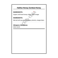 Halifax Honey Zombee Honey - Bilingual Ingredients