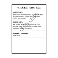 Cholula Extra Hot Hot Sauce - Bilingual Ingredients