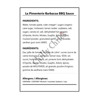 La Pimenterie Barbacoa BBQ Sauce - Bilingual Ingredients