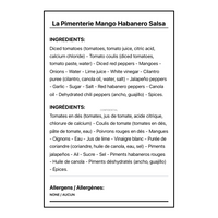 La Pimenterie Mango Habanero Salsa - Bilingual Ingredients