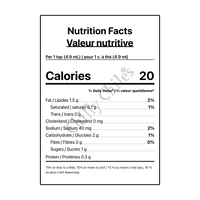 Fury Habanero Cayenne & Charred Lime Wing Sauce - Canadian Nutrition Facts
