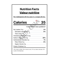 Secret Aardvark Drunken Garlic Black Bean Hot Sauce - Canadian Nutrition Facts