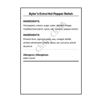 Byler's Extra Hot Pepper Relish - Bilingual Ingredients
