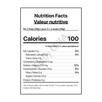R.P.G. Vodka Glaze BBQ Sauce - Canadian Nutrition Facts