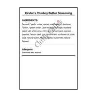 Kinder's Cowboy Butter Seasoning - Bilingual Ingredients