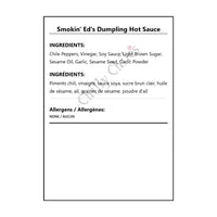 Smokin' Ed's Dumpling Hot Sauce - Bilingual Ingredients