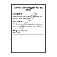 Maritime Madness Apple n Beer BBQ Sauce - Bilingual Ingredients