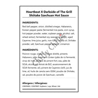 Heartbeat X Darkside of The Grill Shiitake Szechuan Hot Sauce - Bilingual Ingredients