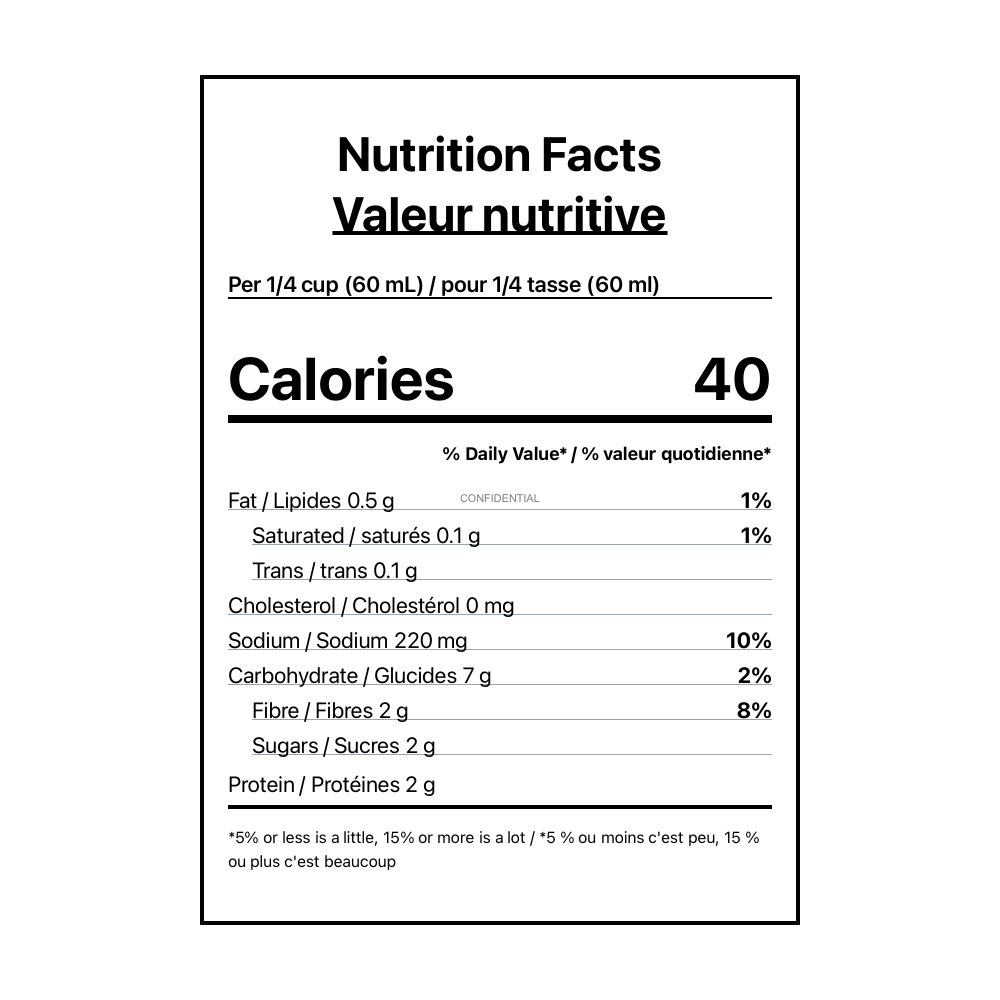 La Pimenterie Chipotle Salsa - Canadian Nutrition Facts