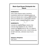 Black-Eyed Susan Chickpotle Hot Sauce - Bilingual Ingredients