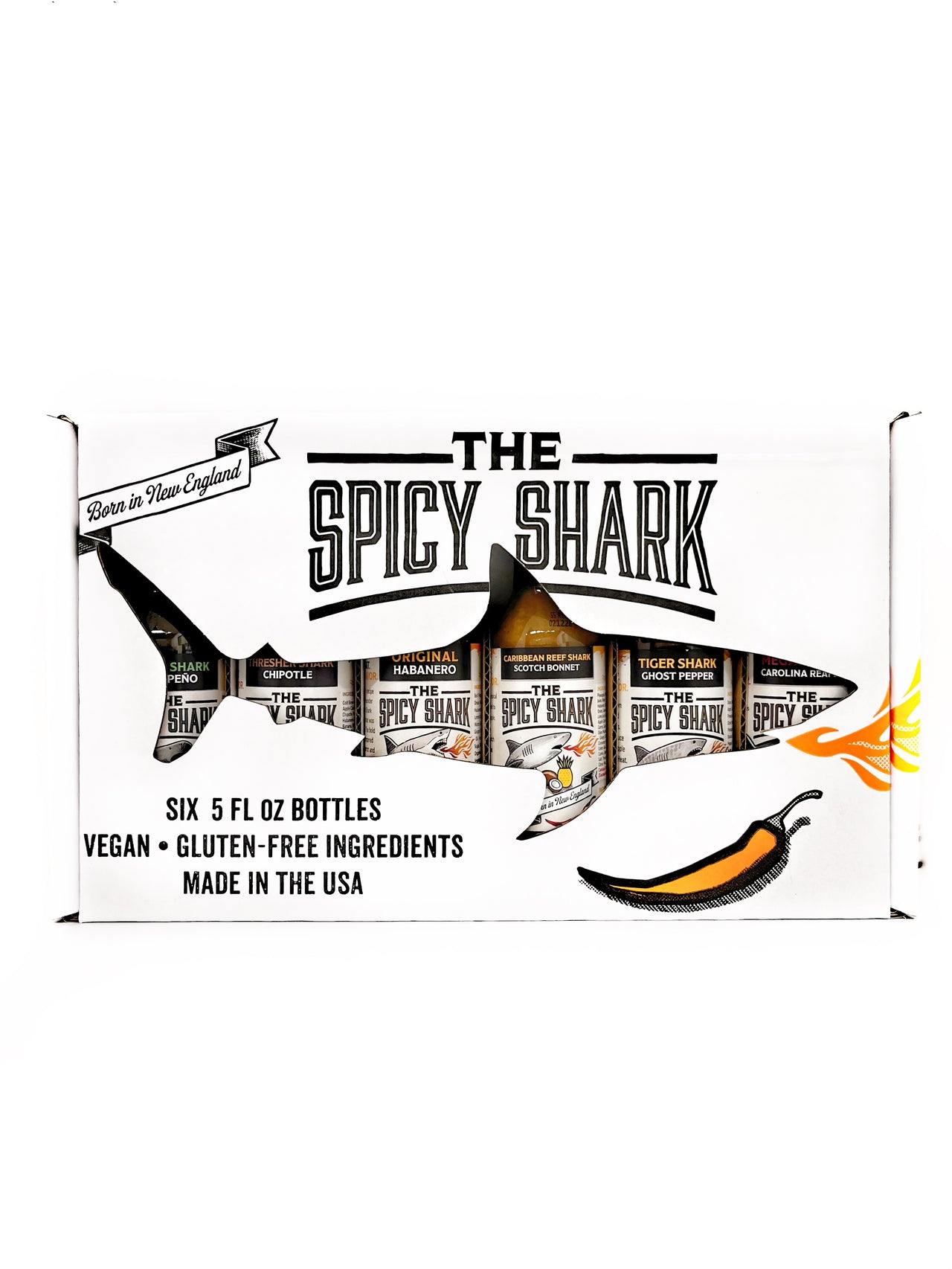 Spicy Shark Gift Box Hot Sauce Variety 6-pack