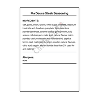Ma Deuce Steak Seasoning - Bilingual Ingredients