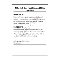 Mike Jack Eats Heat Rise And Shine Hot Sauce - Bilingual Ingredients