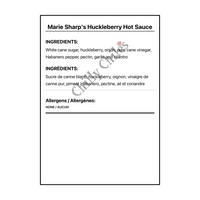 Marie Sharp's Huckleberry Hot Sauce - Bilingual Ingredients