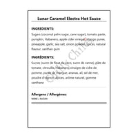 Lunar Caramel Electra Hot Sauce - Bilingual Ingredients
