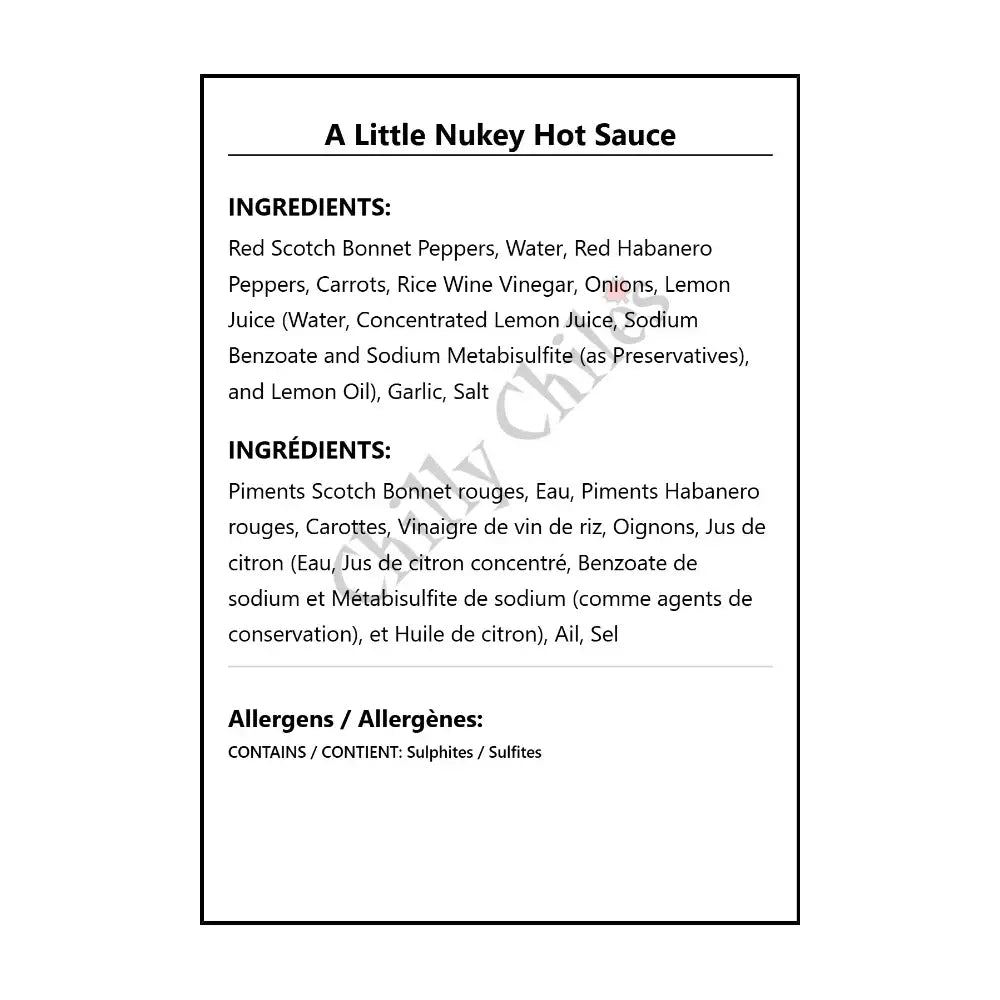 A Little Nukey Hot Sauce - Hot Sauce
