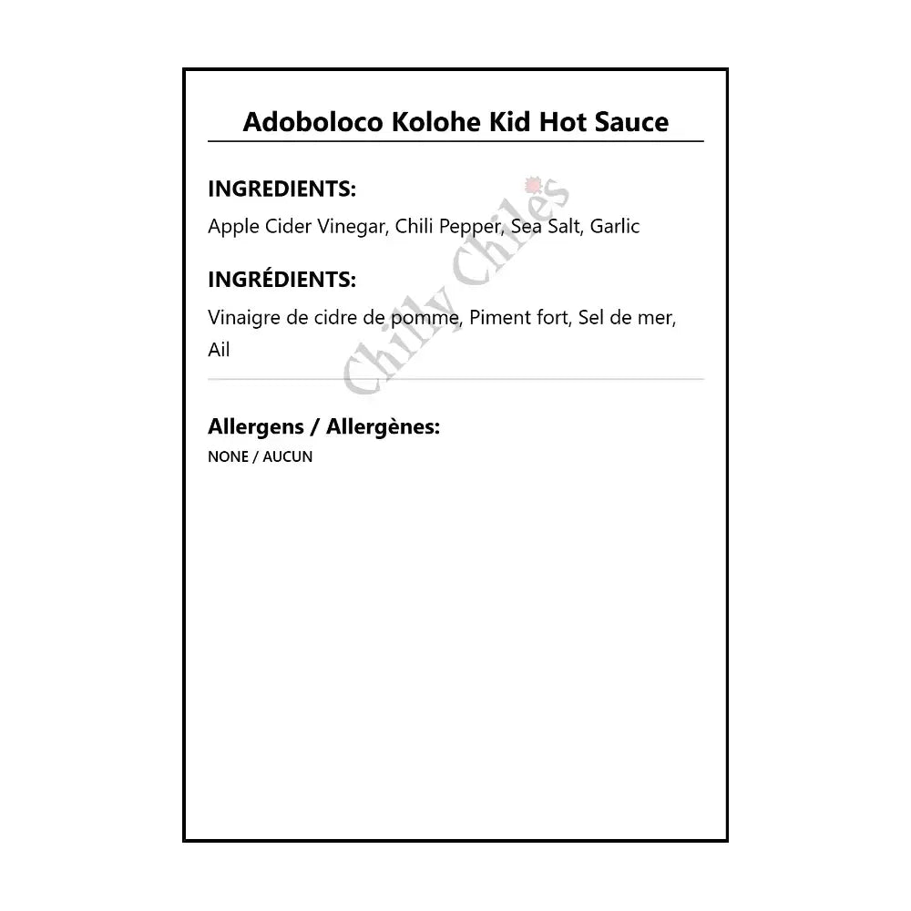 Adoboloco Kolohe Kid Hot Sauce - Hot Sauce