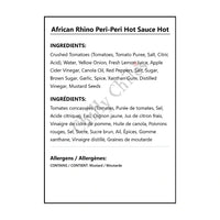 African Rhino Peri-Peri Hot Sauce Hot - Hot Sauce