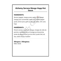 Alchemy Serrano Mango Hopp Hot Sauce - Hot Sauce