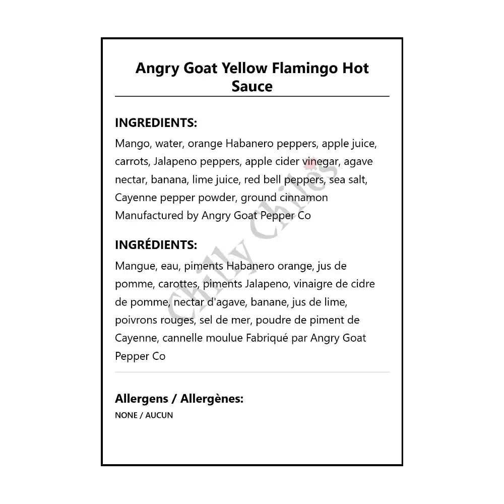 Angry Goat Flamingo Hot Sauce - Hot Sauce