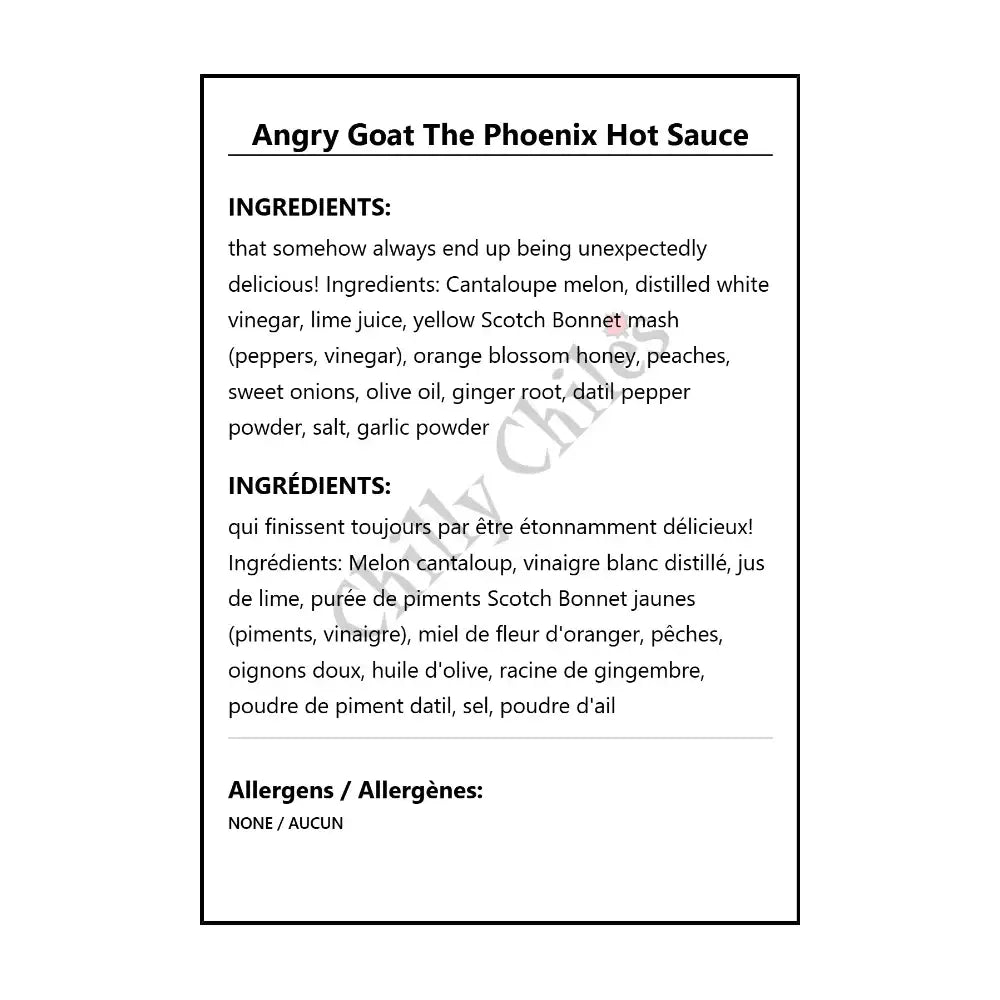 Angry Goat The Phoenix Hot Sauce - Hot Sauce