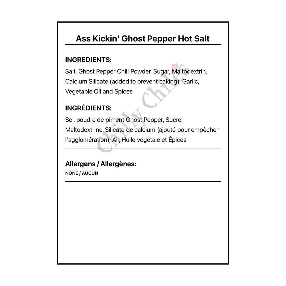 Ass Kickin’ Ghost Pepper Hot Salt - Spice/Peppers