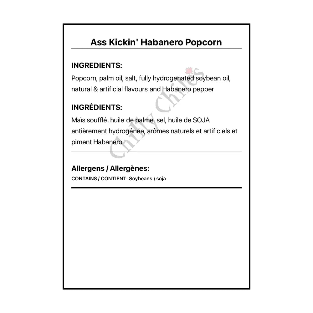 Ass Kickin’ Habanero Popcorn - Snacks