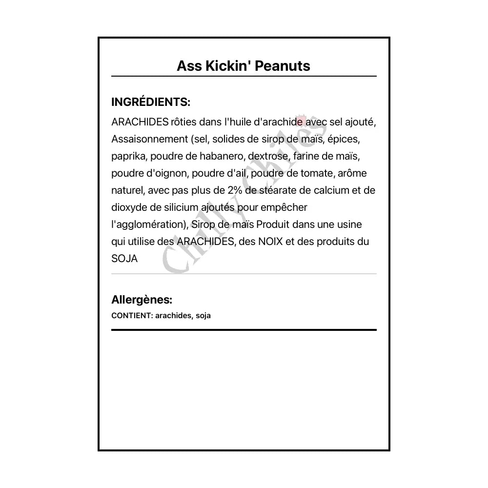 Ass Kickin’ Peanuts - Snacks
