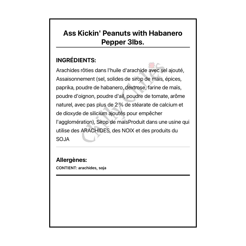 Ass Kickin’ Peanuts with Habanero Pepper 3lbs. - Snacks