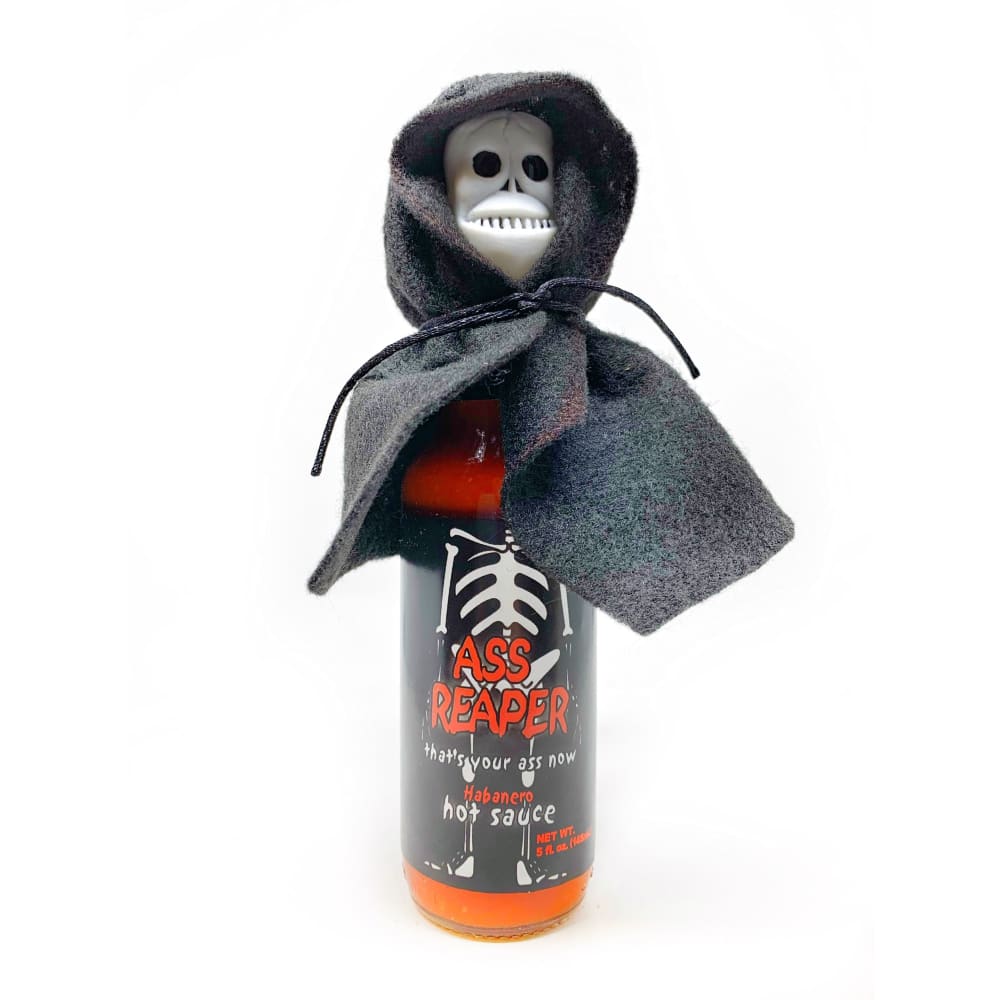 Ass Reaper Hot Sauce with Skull Cap and Cape