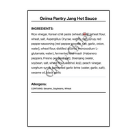Onima Pantry Jang Hot Sauce - Bilingual Ingredients