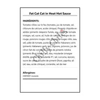 Fat Cat Cat in Heat Hot Sauce - Ingrédients Français