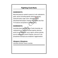 Fighting Cock Nuts - Bilingual Ingredients
