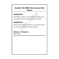 Smokin' Ed's Mild Thai Coconut Hot Sauce - Bilingual Ingredients