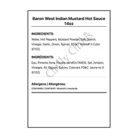 Baron West Indian Mustard Hot Sauce 14oz - Hot Sauce