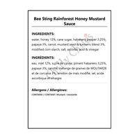 Bee Sting Rainforest Honey Mustard Sauce - Condiments