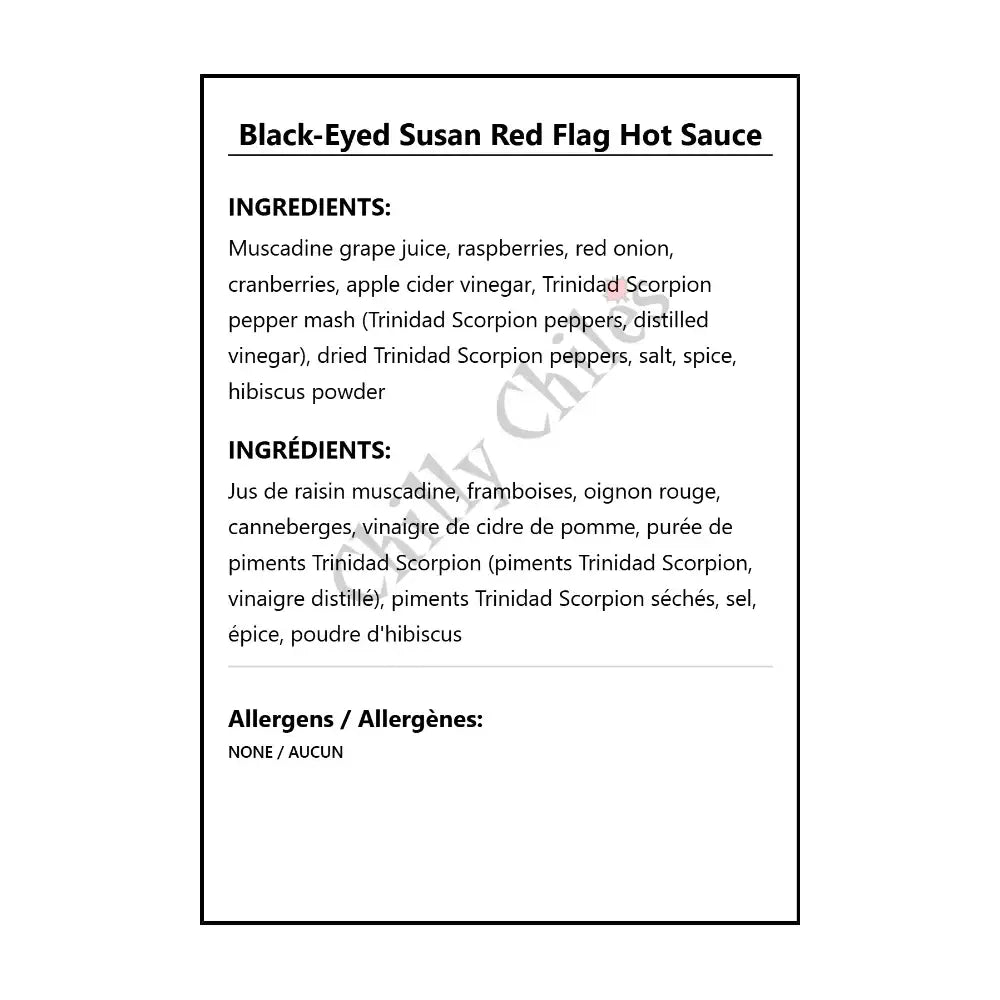 Black-Eyed Susan Red Flag Hot Sauce - Hot Sauce