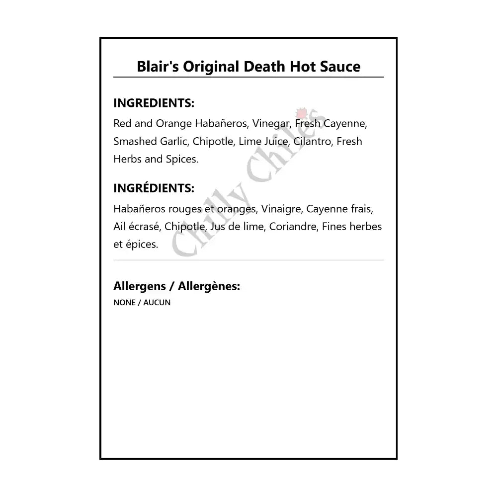 Blair’s Original Death Hot Sauce - Hot Sauce
