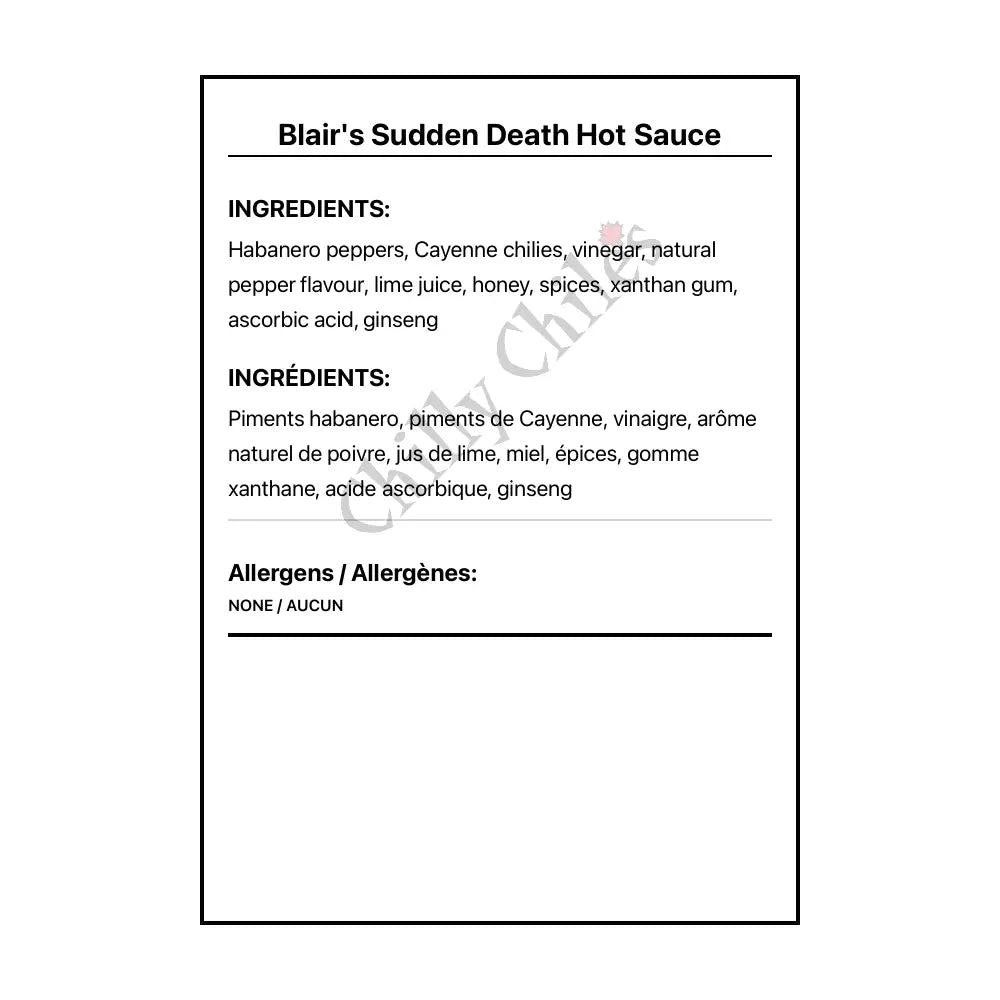 Blair’s Sudden Death Hot Sauce - Hot Sauce